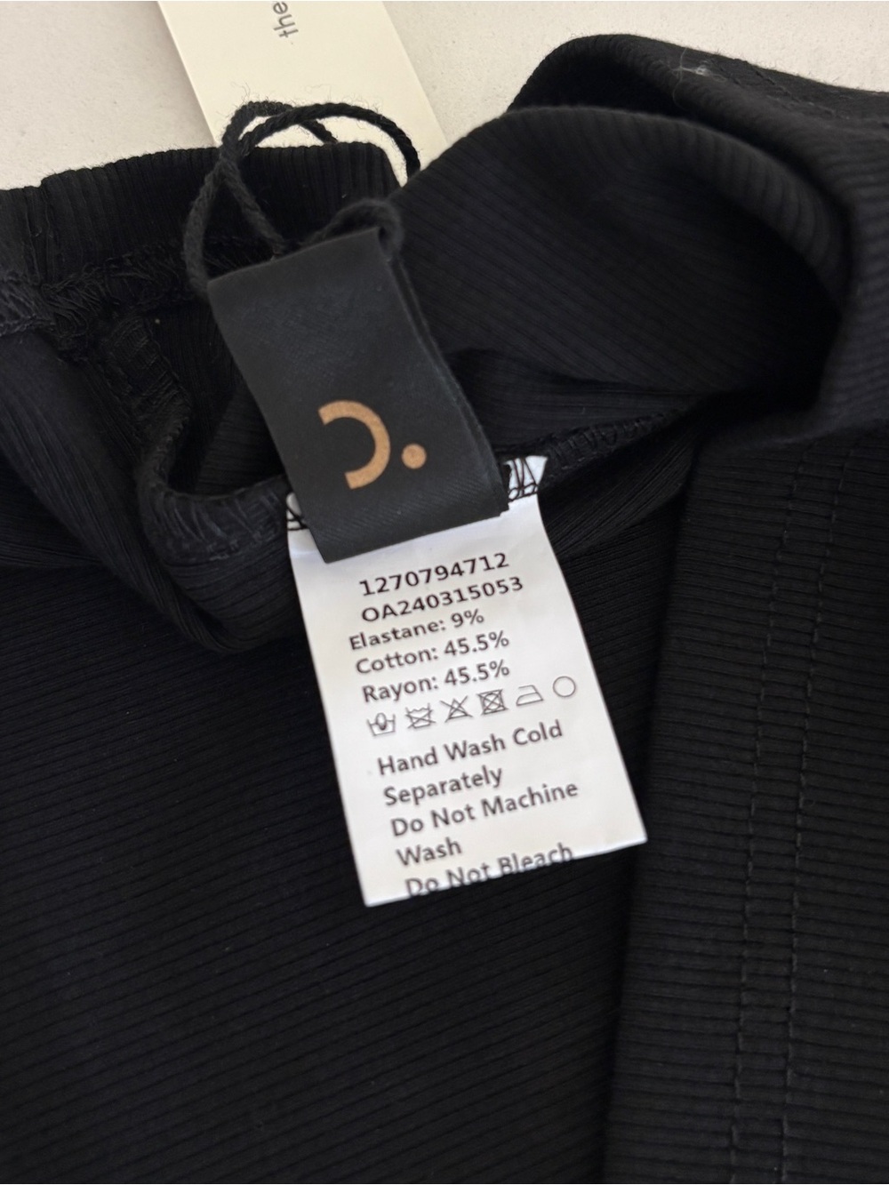 Commense Contrast Trim One Shoulder Off Tank Top-L - Picture 5 of 5